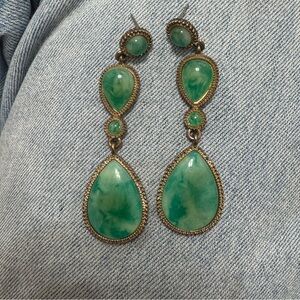 Vintage Green Drop Earrings
